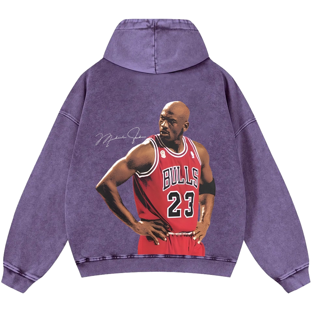 Michael Jordan | Unisex Casual Printed Double-sided Washed Hoodie