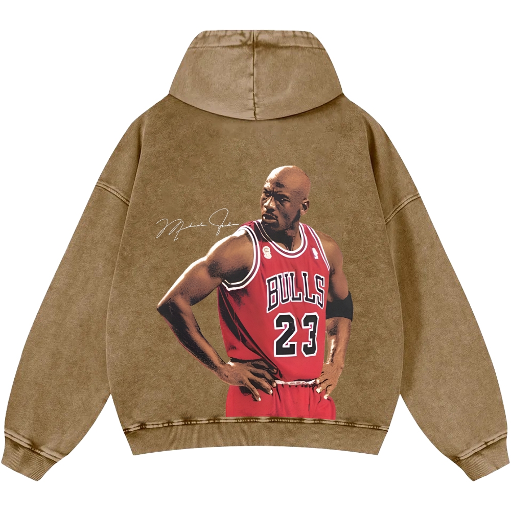Michael Jordan | Unisex Casual Printed Double-sided Washed Hoodie