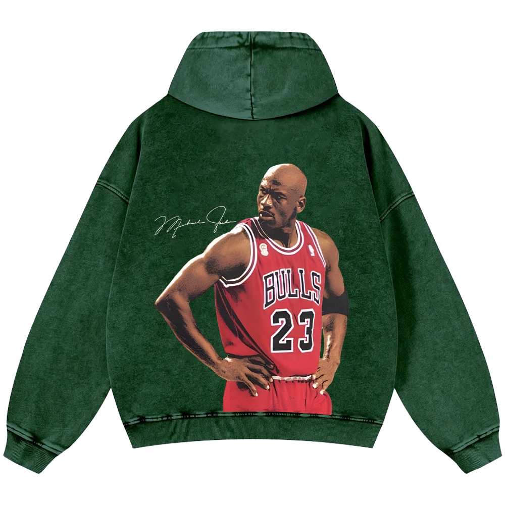 Michael Jordan | Unisex Casual Printed Double-sided Washed Hoodie