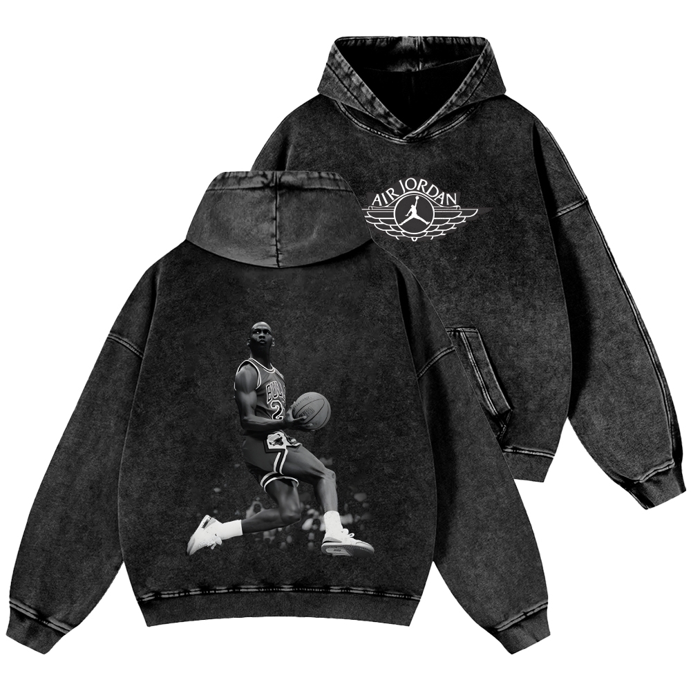Michael Jordan | Unisex Casual Printed Double-sided Washed Hoodie