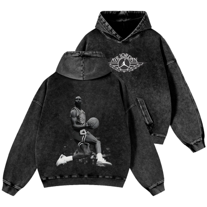 Michael Jordan | Unisex Casual Printed Double-sided Washed Hoodie