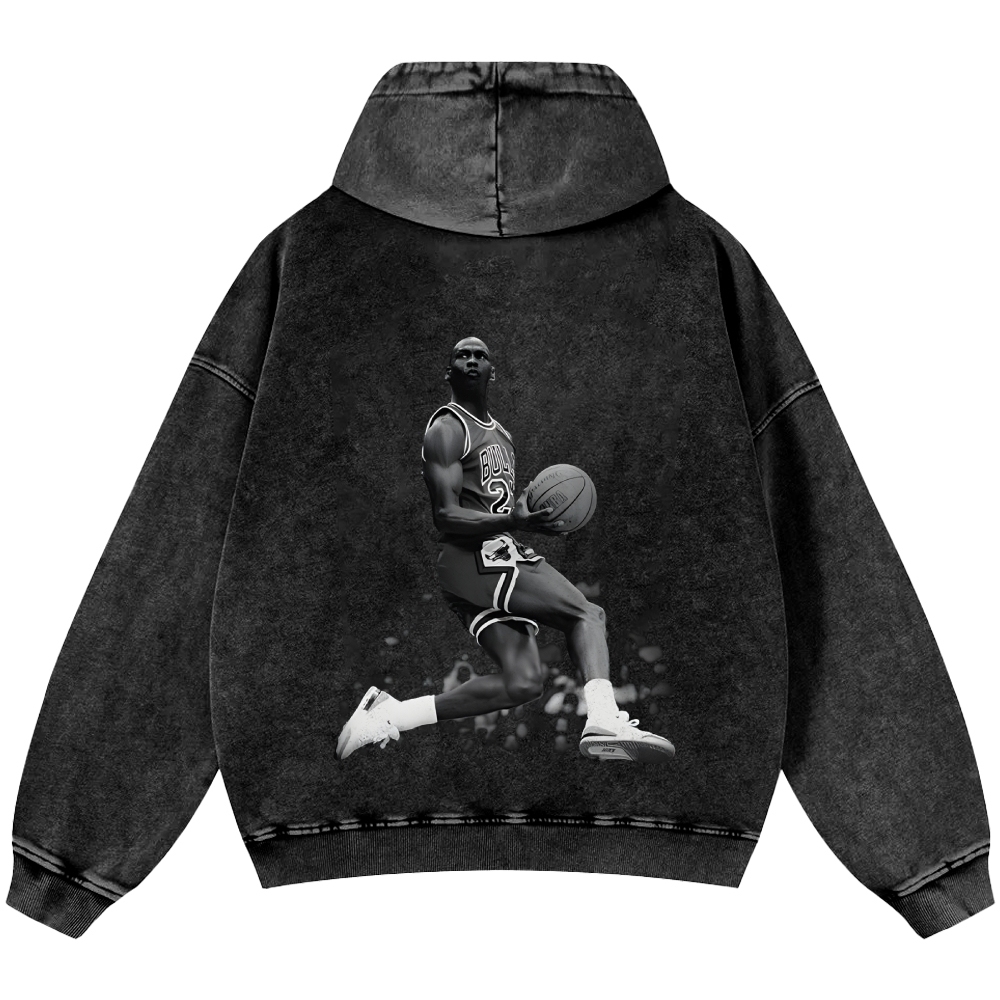 Michael Jordan | Unisex Casual Printed Double-sided Washed Hoodie
