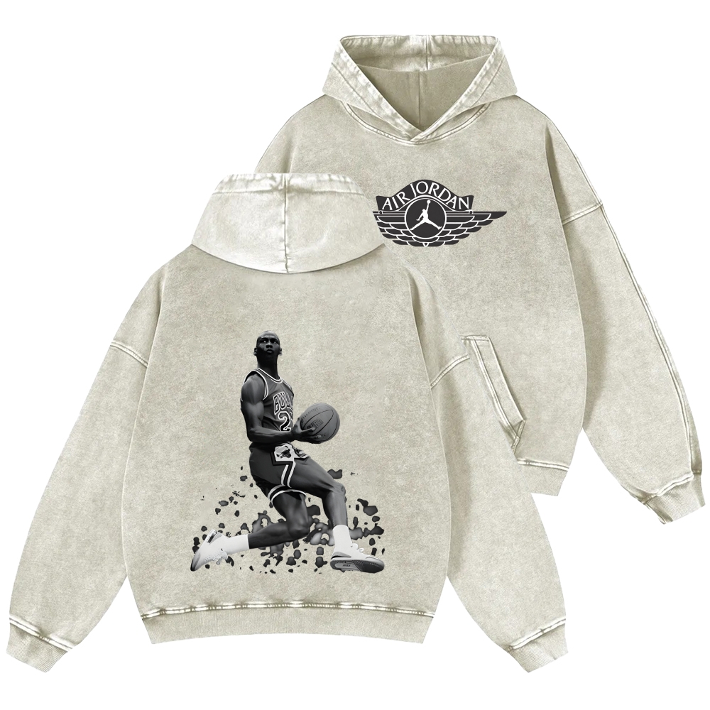 Michael Jordan | Unisex Casual Printed Double-sided Washed Hoodie