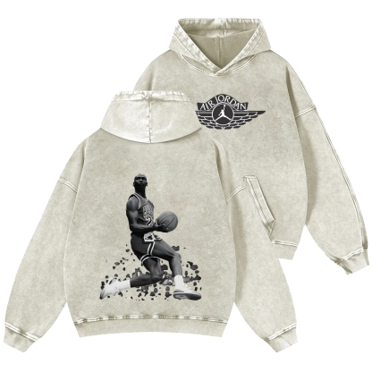 Michael Jordan | Unisex Casual Printed Double-sided Washed Hoodie