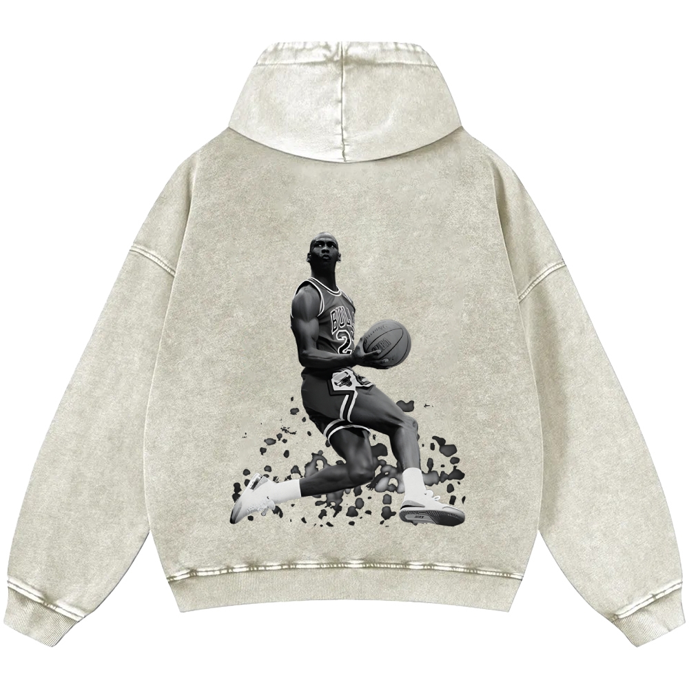 Michael Jordan | Unisex Casual Printed Double-sided Washed Hoodie