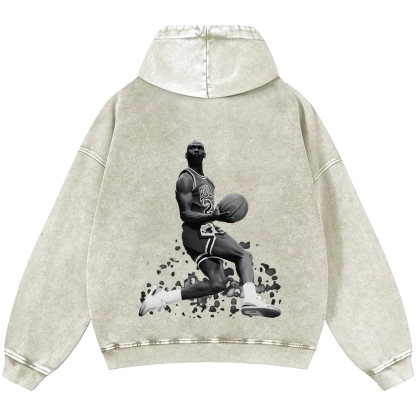 Michael Jordan | Unisex Casual Printed Double-sided Washed Hoodie