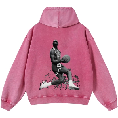 Michael Jordan | Unisex Casual Printed Double-sided Washed Hoodie