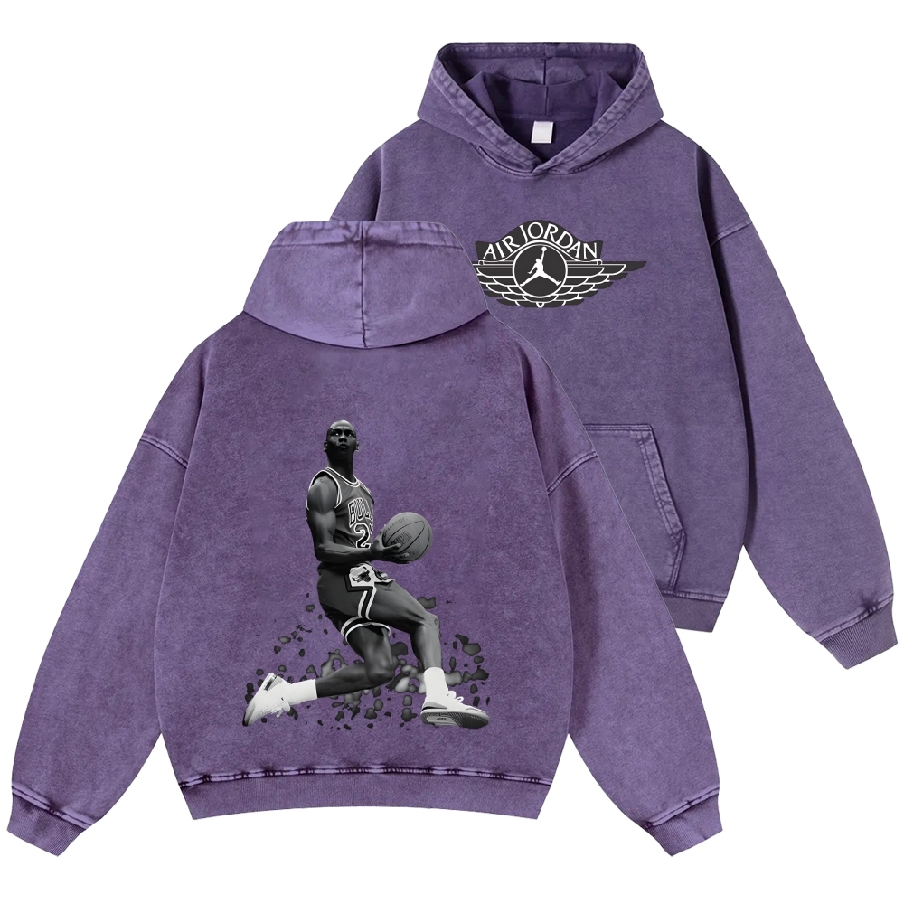 Michael Jordan | Unisex Casual Printed Double-sided Washed Hoodie