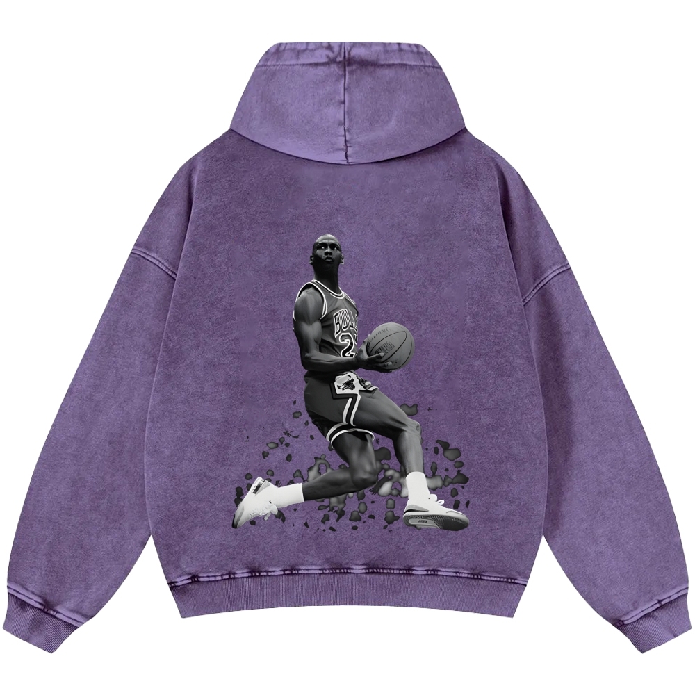 Michael Jordan | Unisex Casual Printed Double-sided Washed Hoodie