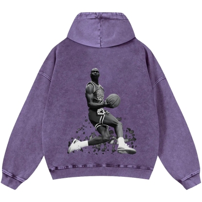 Michael Jordan | Unisex Casual Printed Double-sided Washed Hoodie