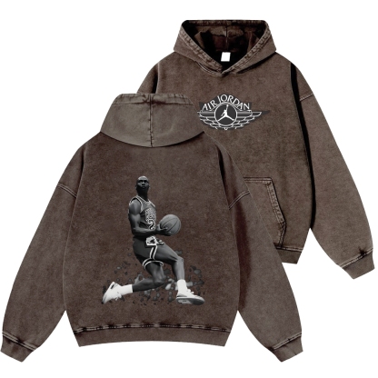 Michael Jordan | Unisex Casual Printed Double-sided Washed Hoodie