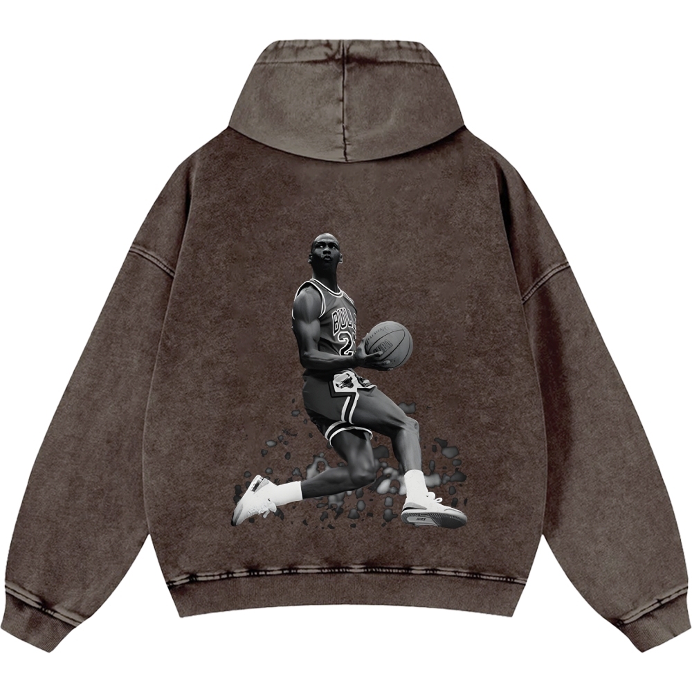 Michael Jordan | Unisex Casual Printed Double-sided Washed Hoodie