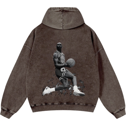 Michael Jordan | Unisex Casual Printed Double-sided Washed Hoodie