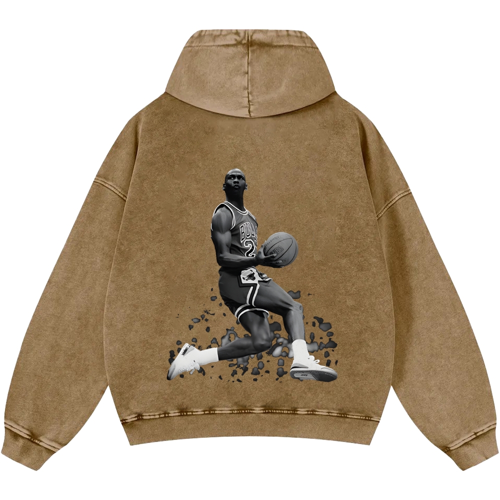 Michael Jordan | Unisex Casual Printed Double-sided Washed Hoodie