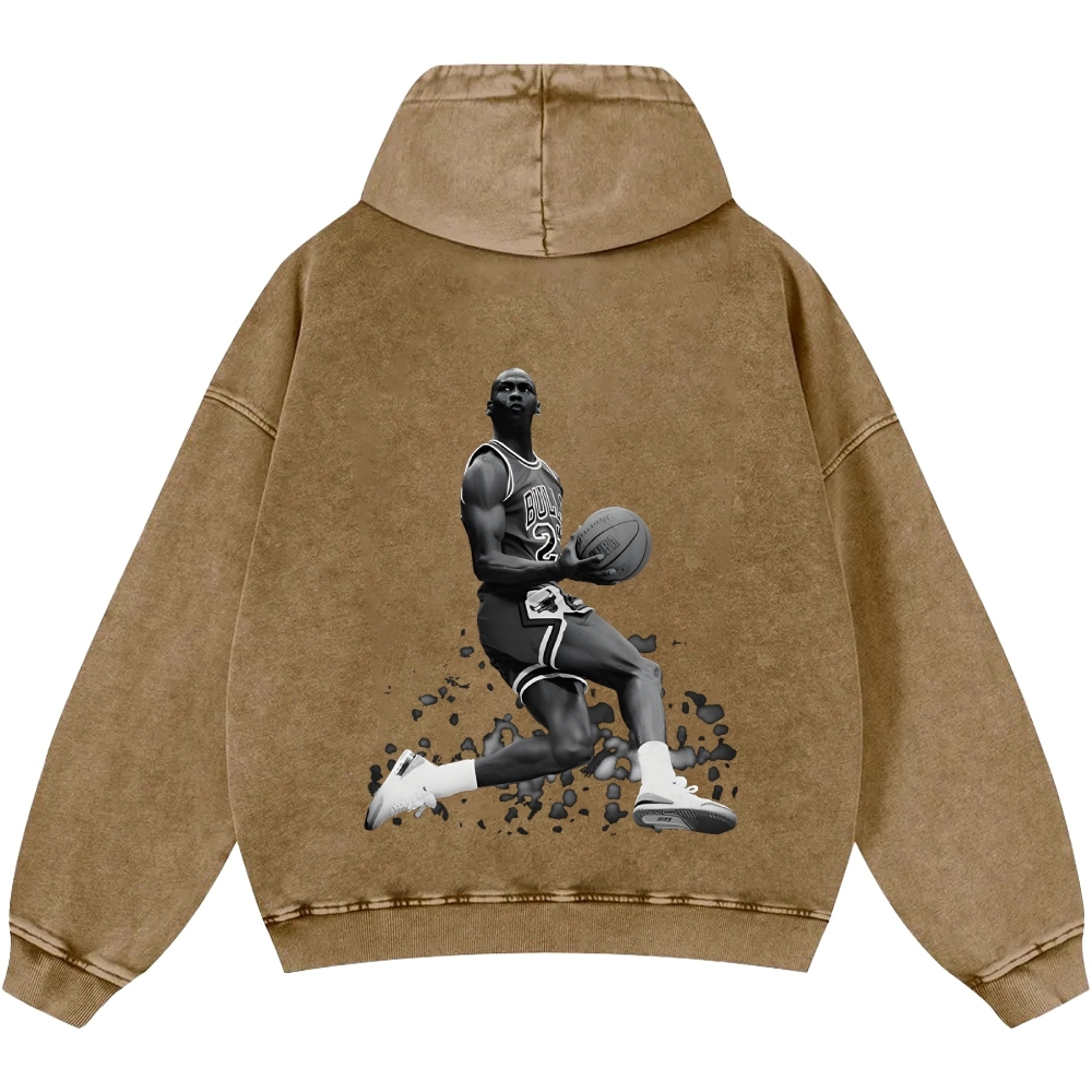 Michael Jordan | Unisex Casual Printed Double-sided Washed Hoodie