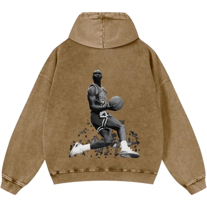 Michael Jordan | Unisex Casual Printed Double-sided Washed Hoodie