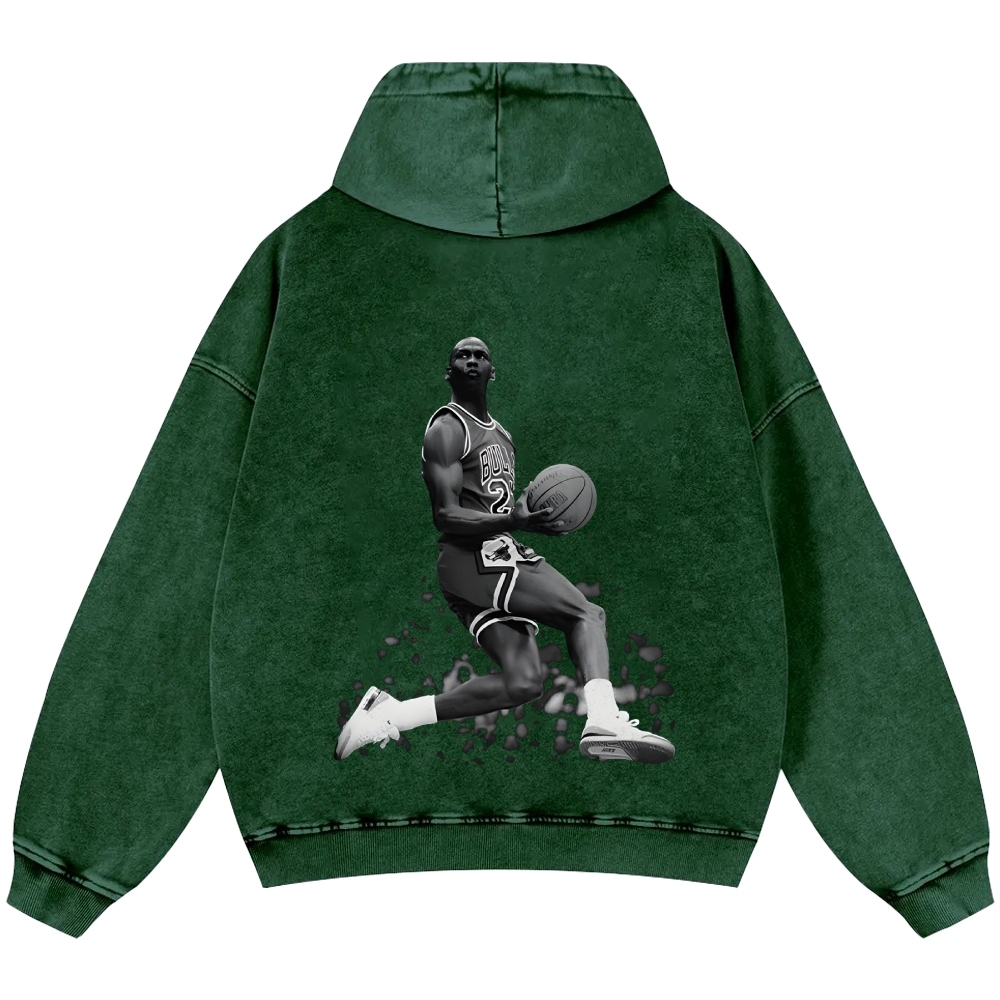 Michael Jordan | Unisex Casual Printed Double-sided Washed Hoodie