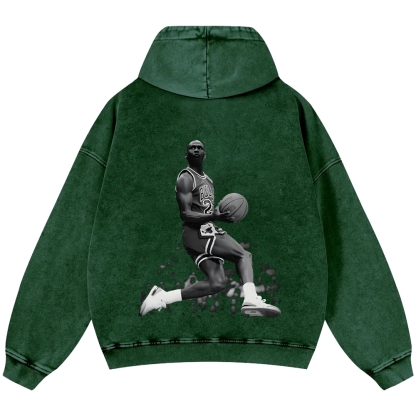 Michael Jordan | Unisex Casual Printed Double-sided Washed Hoodie