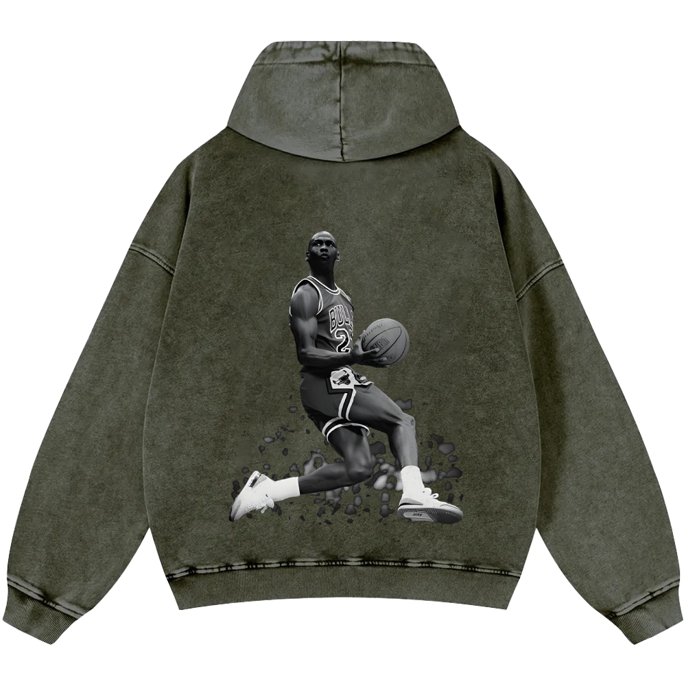 Michael Jordan | Unisex Casual Printed Double-sided Washed Hoodie