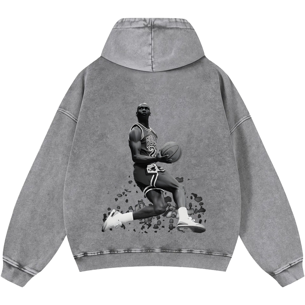 Michael Jordan | Unisex Casual Printed Double-sided Washed Hoodie