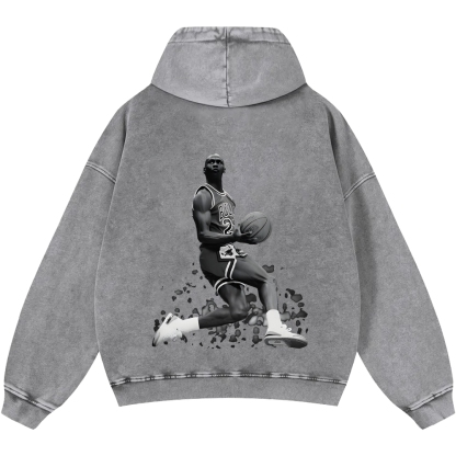 Michael Jordan | Unisex Casual Printed Double-sided Washed Hoodie
