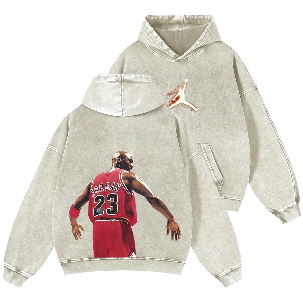 Michael Jordan | Unisex Casual Printed Double-sided Washed Hoodie