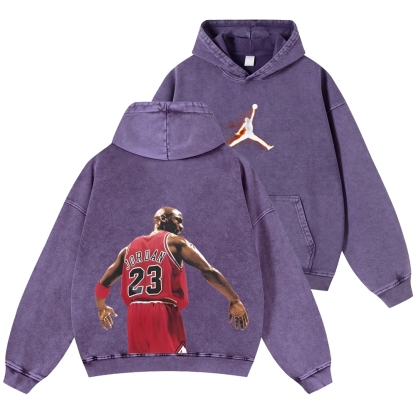 Michael Jordan | Unisex Casual Printed Double-sided Washed Hoodie