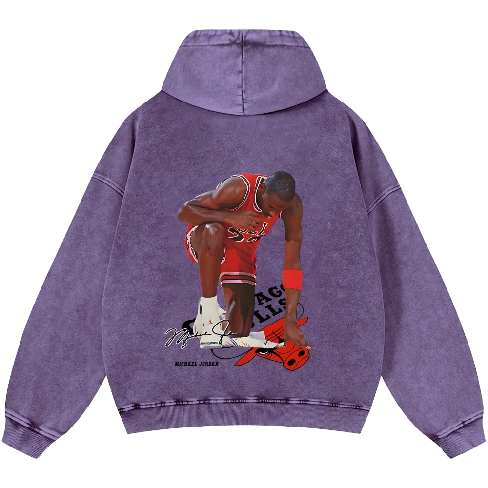 Michael Jordan | Unisex Casual Printed Double-sided Washed Hoodie