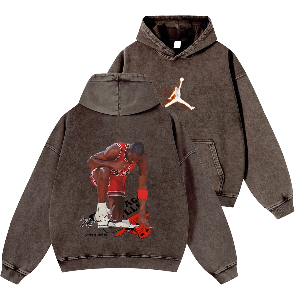 Michael Jordan | Unisex Casual Printed Double-sided Washed Hoodie