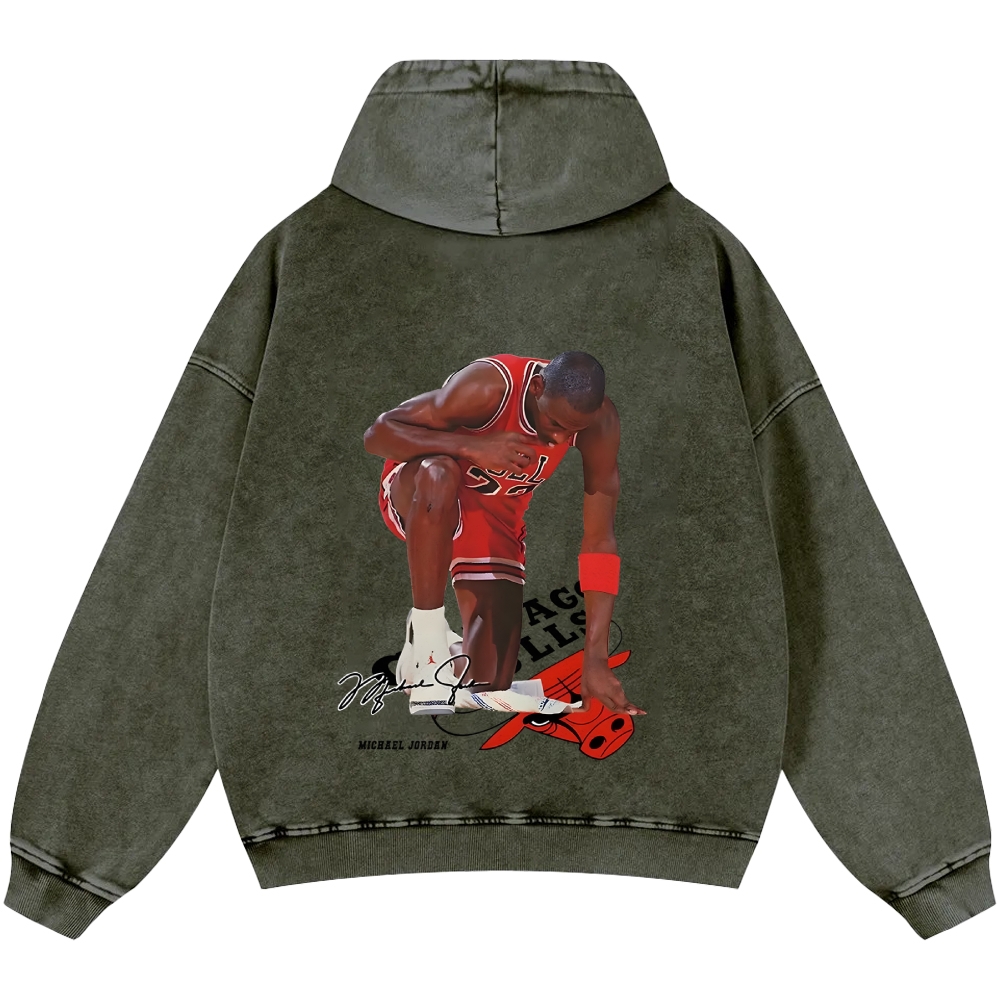 Michael Jordan | Unisex Casual Printed Double-sided Washed Hoodie