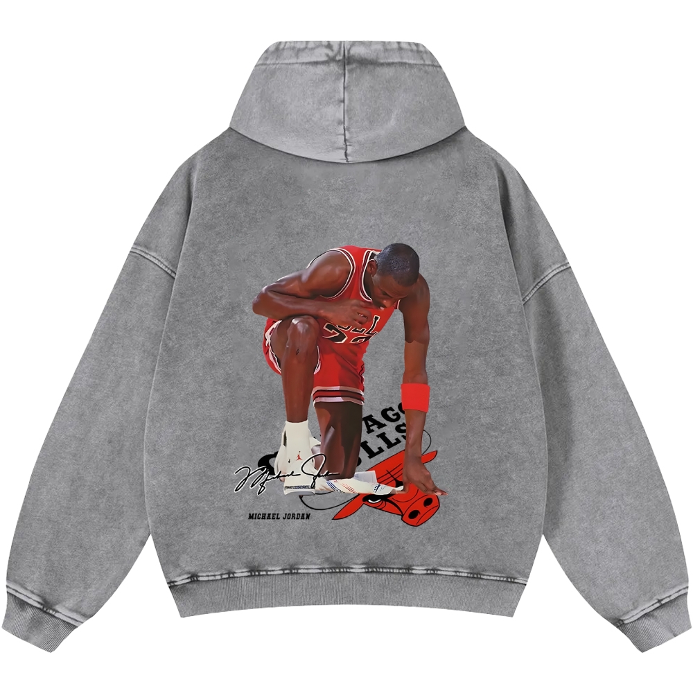 Michael Jordan | Unisex Casual Printed Double-sided Washed Hoodie