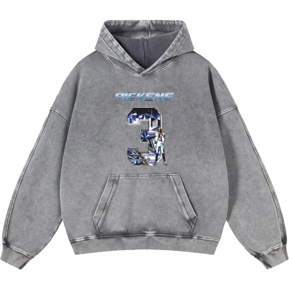 Unisex Casual Printed Double-sided Washed Hoodie Dallas Cowboys 