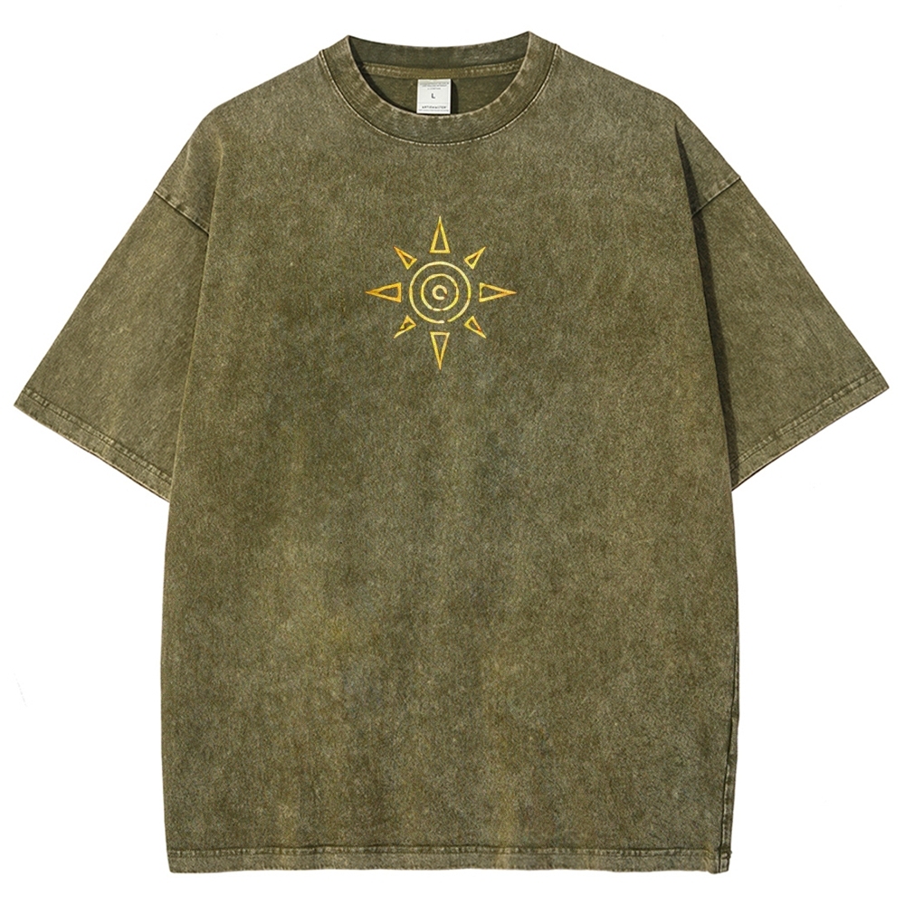 Unisex Vintage Heavyweight Washed Cotton Graphic Tee |  WarGreymon 