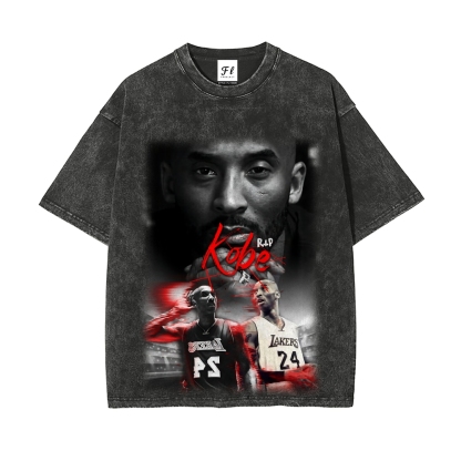 Kobe | Unisex Fit Washed T-Shirt