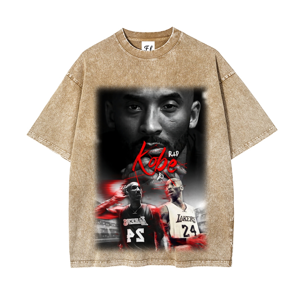 Kobe | Unisex Fit Washed T-Shirt