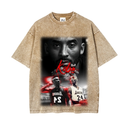 Kobe | Unisex Fit Washed T-Shirt