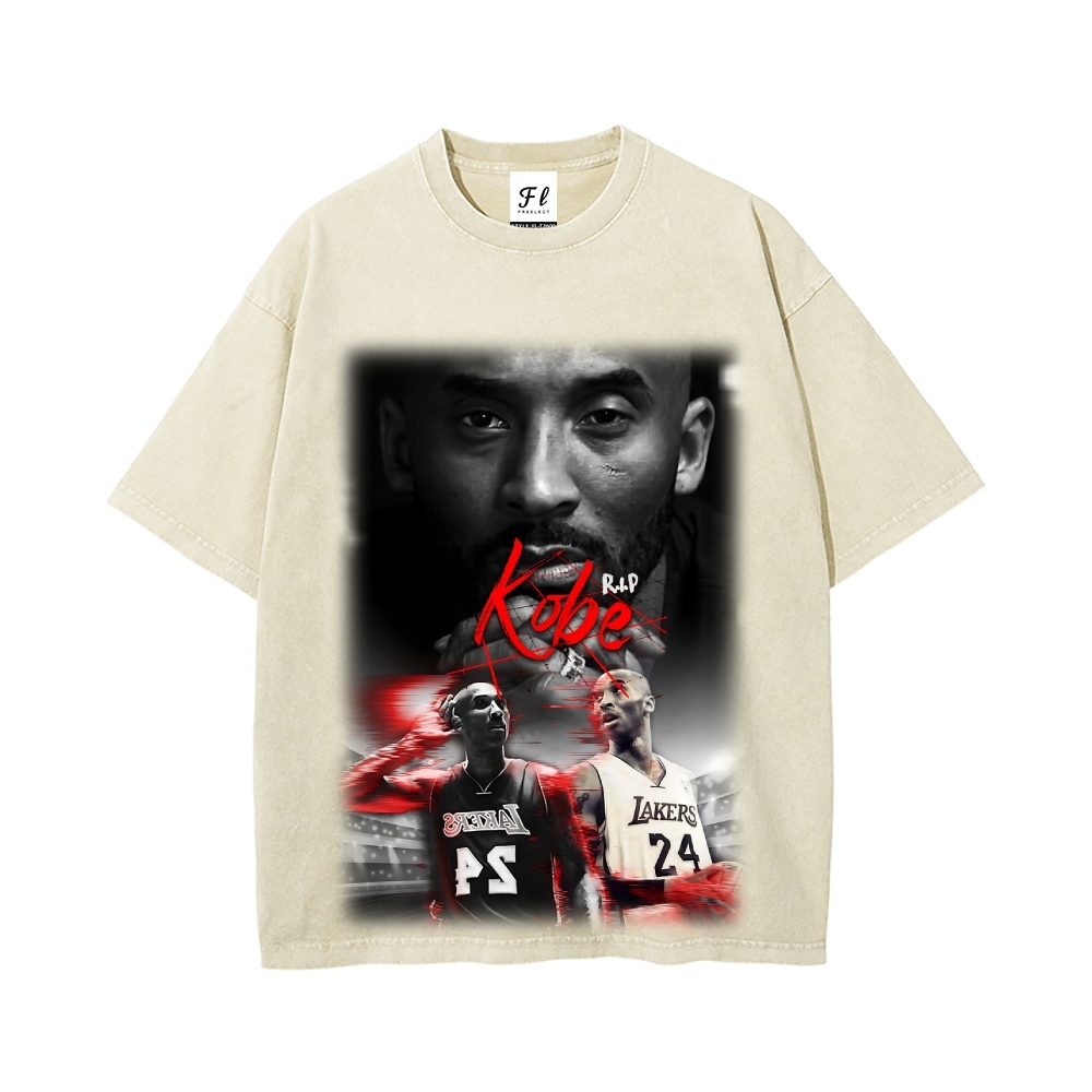 Kobe | Unisex Fit Washed T-Shirt