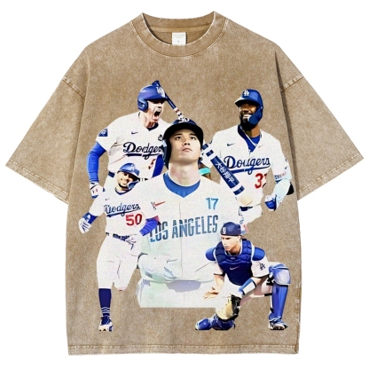 Unisex Fit Washed T-Shirt | DODGERS