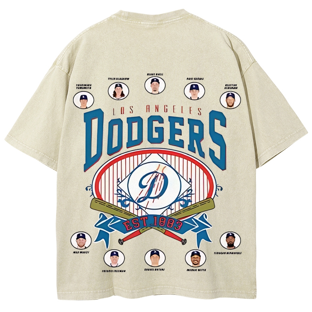 Unisex Fit Washed T-Shirt | DODGERS