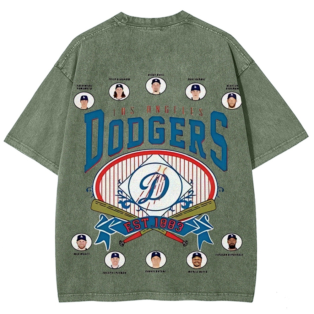 Unisex Fit Washed T-Shirt | DODGERS