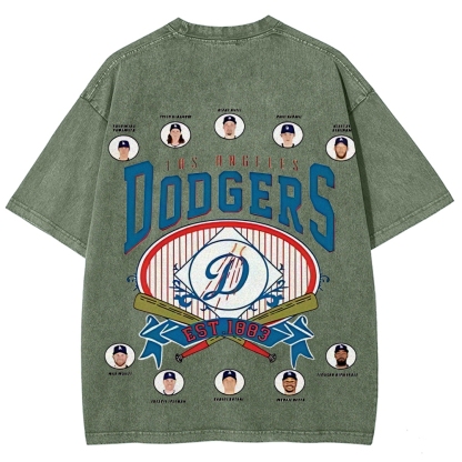 Unisex Fit Washed T-Shirt | DODGERS