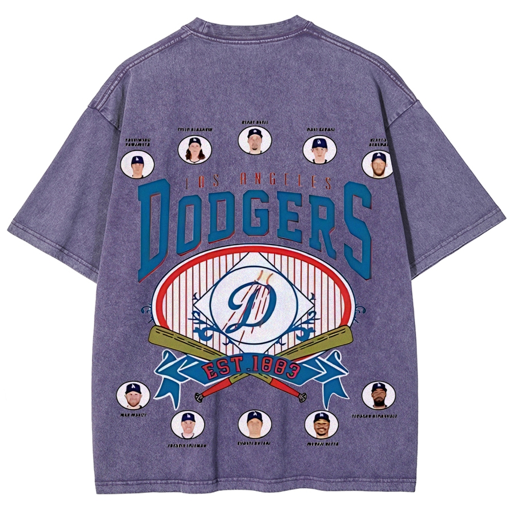 Unisex Fit Washed T-Shirt | DODGERS