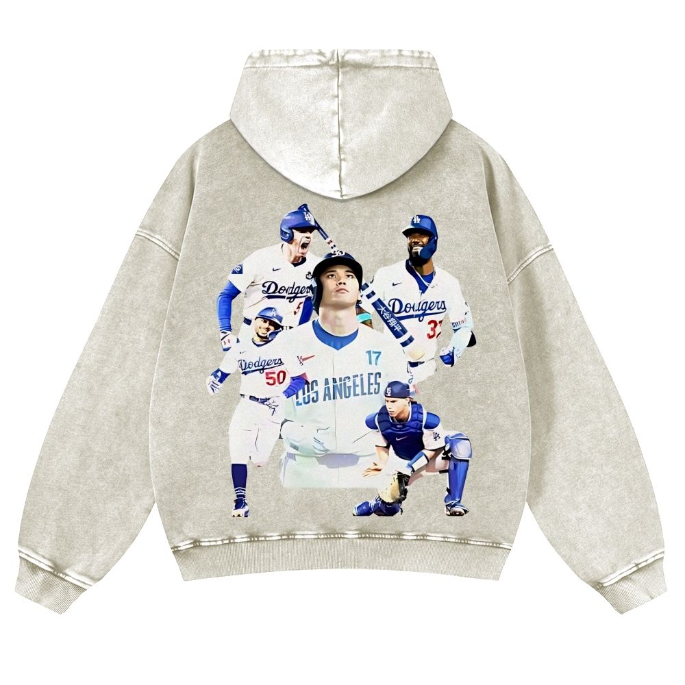 Casual Washed Hoodie | DODGERS