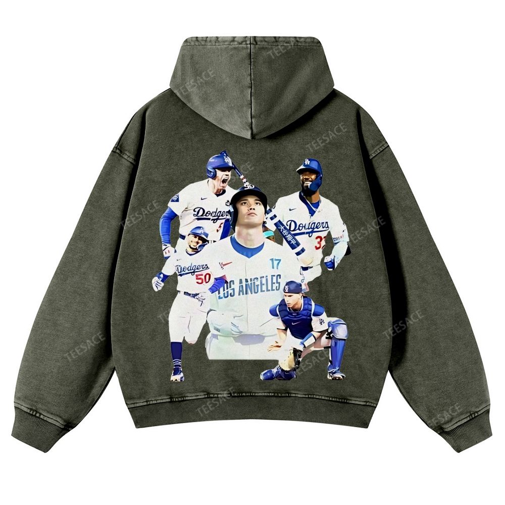 Casual Washed Hoodie | DODGERS