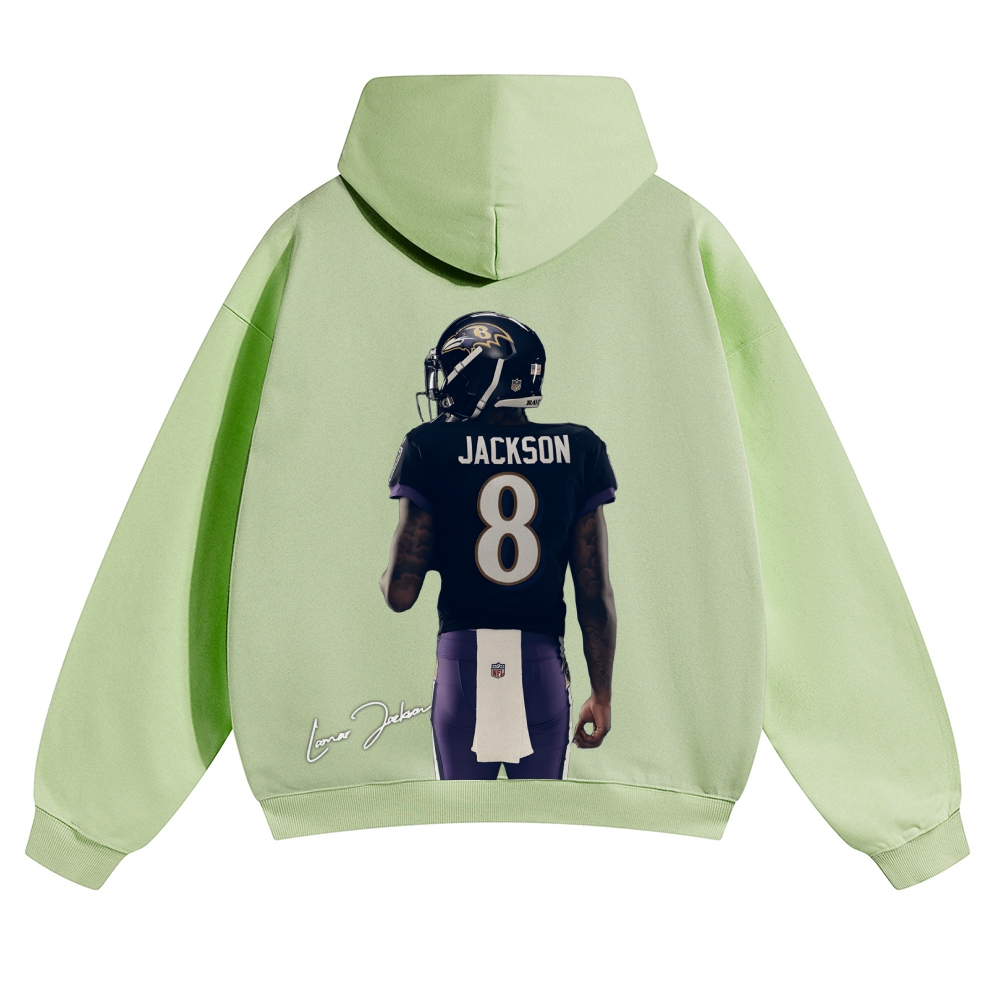 Casual Cotton Hoodie | Ravens LAMAR JACKSON
