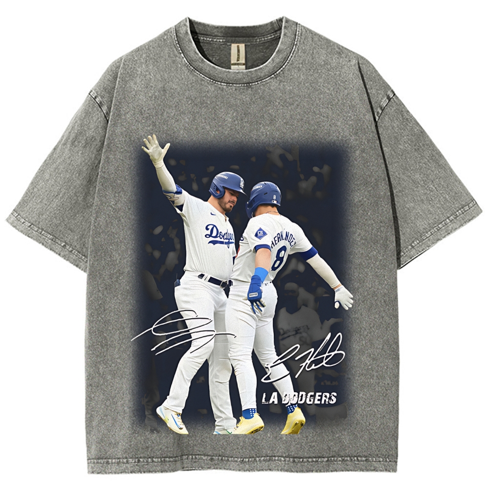 Unisex Fit Washed T-Shirt | Kike-Hernandez & Gavin-Lux 