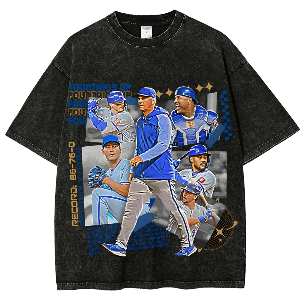 Unisex Fit Washed T-Shirt | Kansas City Baseball Team 