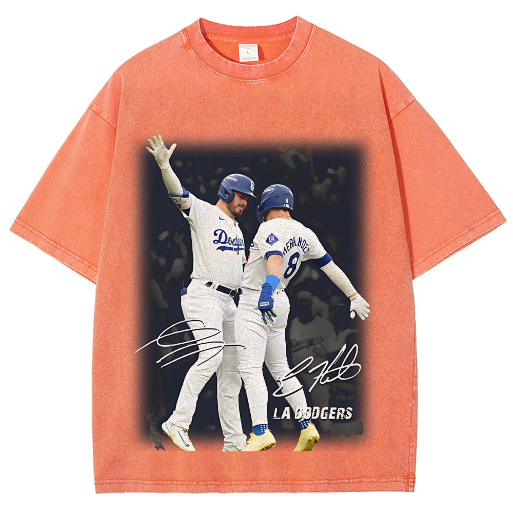 Unisex Fit Washed T-Shirt | Kike-Hernandez & Gavin-Lux 