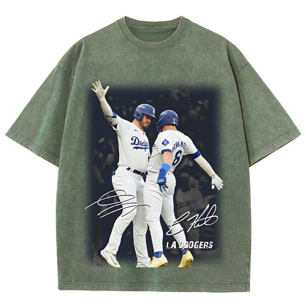 Unisex Fit Washed T-Shirt | Kike-Hernandez & Gavin-Lux 