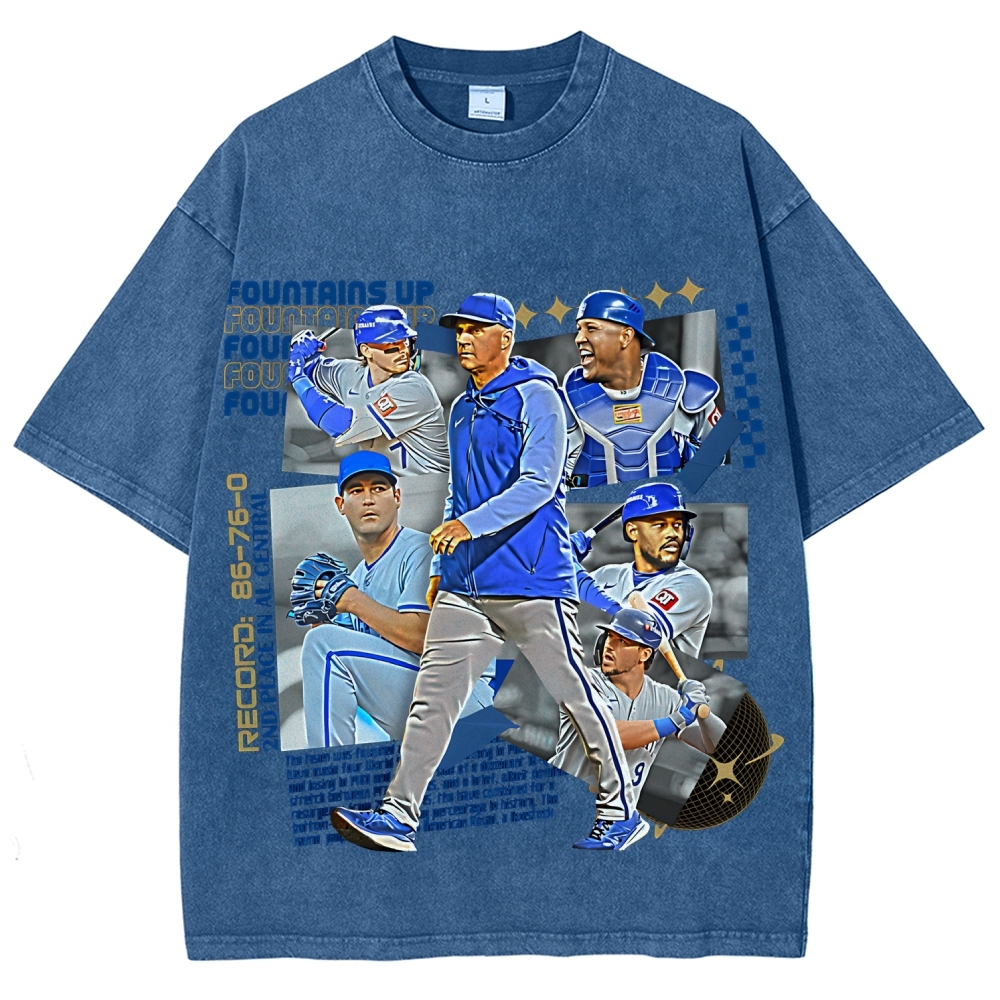 Unisex Fit Washed T-Shirt | Kansas City Baseball Team 